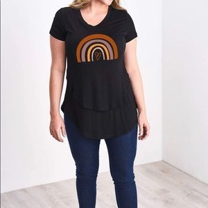 Latched Mama Rainbow heart top